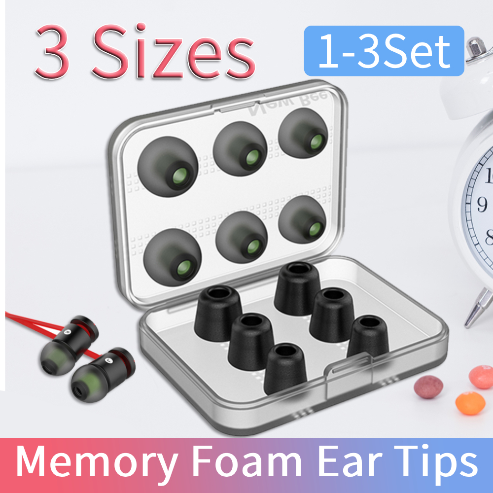 1-3Set Memory Foam Ear Tips  w - đánh giá và giá Earphone Foam Tip
