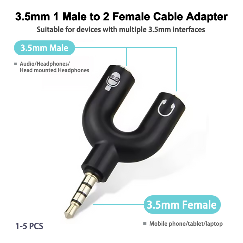 3.5mm headphone splitter micro - đánh giá và giá Earphone Splitter Jack